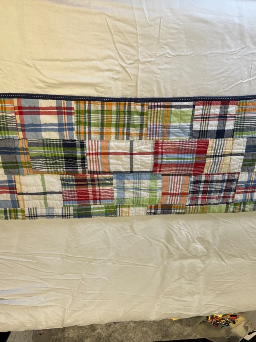 Pottery Barn Kids Madras Plaid Blackout Curtain Panels (with Custom Valance)
